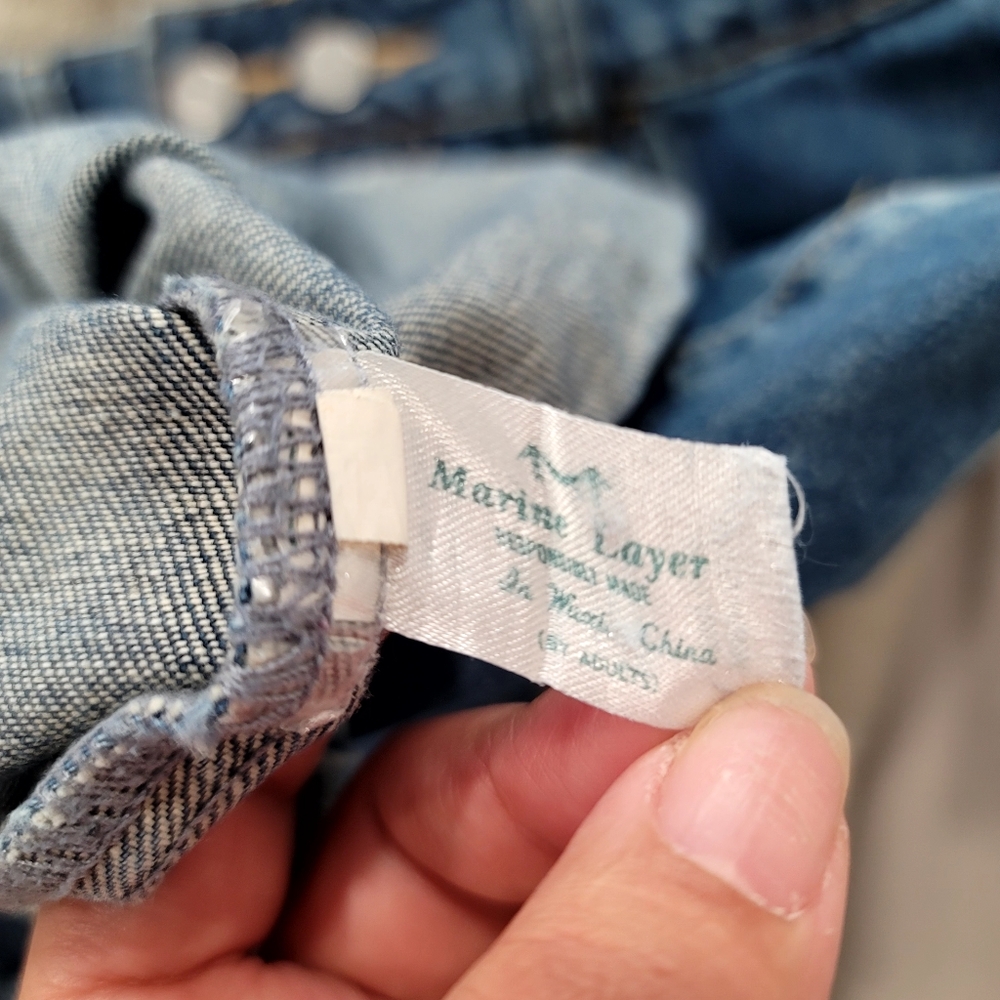 MARINE LAYER Denim Mini Skirt Size Large - Picture 5 of 12